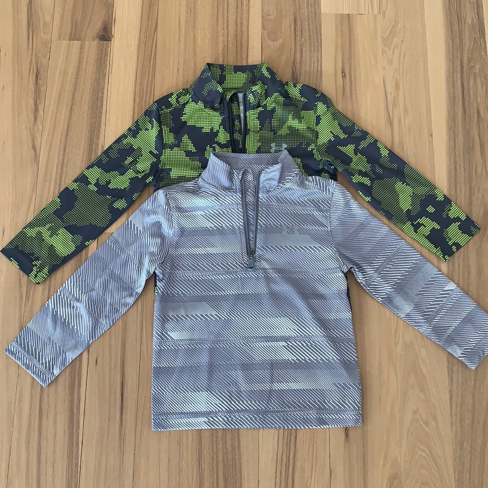 NWOT 3T Under Armour Zip long sleeve shirts